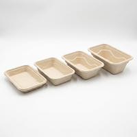 Hete Aanbieding Biologisch Afbreekbare Wegwerp Lunchbox 750ml Rechthoekig Suikerriet Bagasse Magnetronbestendig Recycleerbaar Voedselcontainer Passend