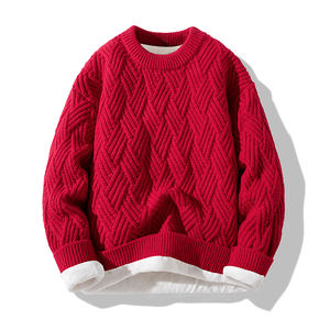 Pull-over en tricot jacquard pour homme 2026, col rond, en coton, pour l'hiver - Product Image 1