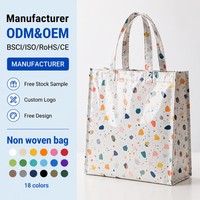 Sac de Faveur de Mariage Personnalisé OEM en Non-Tissé Imprimé, 80 g/m², avec Poignée Découpée, Stratifié, Réutilisable, Écologique, pour Fête, Demoiselle d'honneur, Shopping