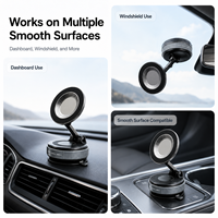 Soporte Magnético Metálico de Lujo para Teléfono, Brazo Plegable, Altura Ajustable, Base de Succión Estable, Rotación de 360°, para Autos de Negocios, Compatible con MagSafe