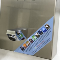 Douche à effet pluie thermostatique de luxe à LED, fixation murale, cascade, panneaux de douche en acier inoxydable, vente chaude