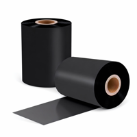 Rubans d'impression par transfert thermique en PVC PET noir mat argenté/blanc brillant compatibles OKI HP TQR-301 pour imprimante d'étiquettes