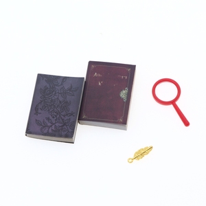 Offre Spéciale : Ensemble de livres miniatures en papier pour <span class=keywords><strong>maison</strong></span> de poupée, avec <span class=keywords><strong>loupe</strong></span> pour poupée elfe - Product Image 5