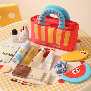 Beauty Basket Cosmetic Bag Medium Capacity Multi Function Travel <b>Storage</b> Case <b>For</b> <b>Makeup</b> And Accessories - Product Image 1