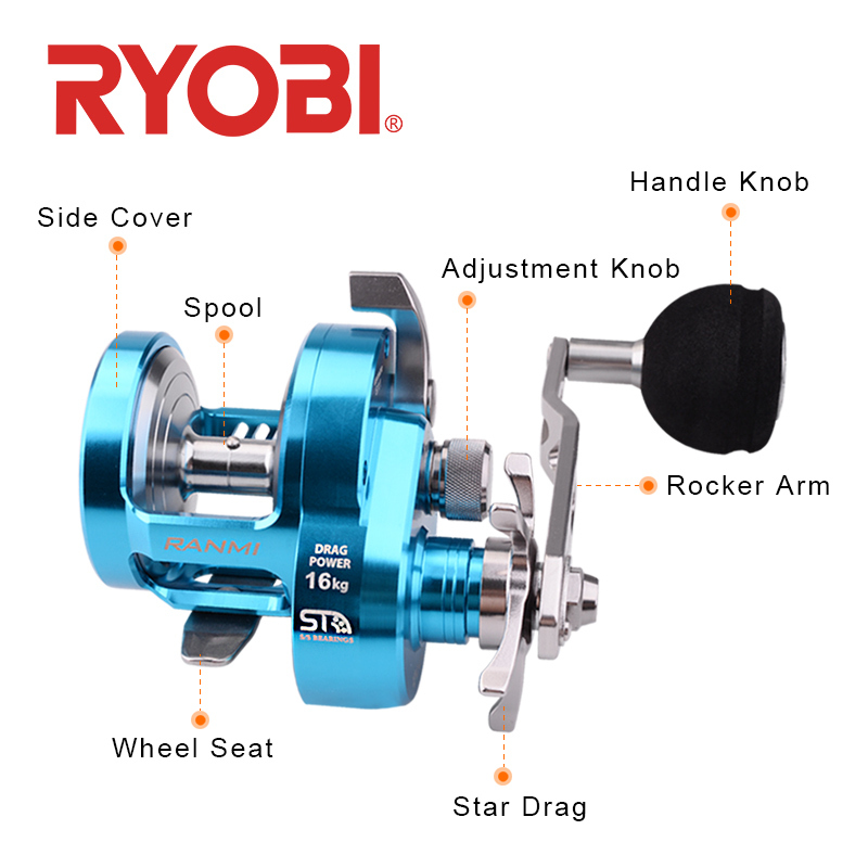 RYOBI RANMI JIGGER BT50 Slow Jigging Metal Tackle Big Game Fishing