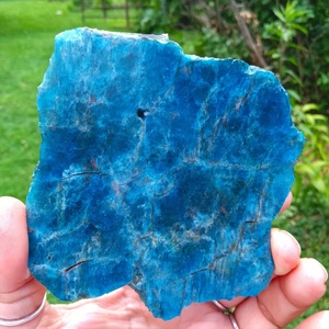 Vente flash, dalle de cristal d'apatite bleue naturelle de haute qualité, guérison spirituelle, tranche bleue, pierre artisanale de qualité supérieure - Product Image 4