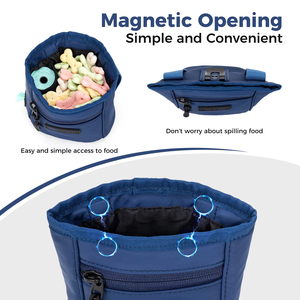 Vente en gros de sac banane d'entraînement personnalisé pour animaux de compagnie sac à bandoulière en nylon imperméable pour chien pochette de friandises avec support pour sac à crottes - Product Image 2