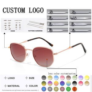 Rectangle <b>Sunglasses</b> Full Rim Silver <b>Frame</b> Gradient Lenses Unisex Adult 100% UV Protection Fashion Sun Protection - Product Image 2