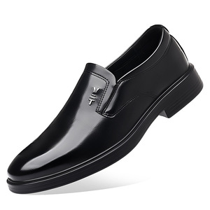 Mocasines de Cuero Negro para Hombre, Punta Puntiaguda, Sin Cordones, Transpirables, para Todas las Temporadas, Zapatos Formales para Boda - Product Image 5