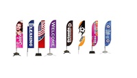 Bannière de drapeau de plage volante en gros, publicité promotionnelle en plein air, Logo personnalisé, drapeaux en plumes