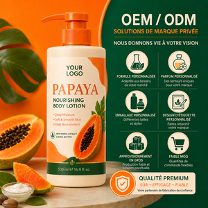 Loción Corporal Hidratante y Nutritiva de Moda, Repara la Piel Seca, Agrietada y Descamada, Fórmula con Manteca de Karité y Papaya, Loción Corporal de Papaya - Product Image 3
