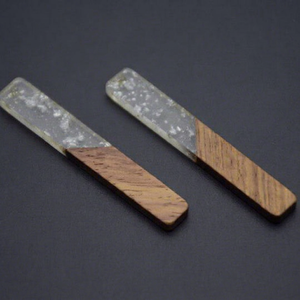<b>Resin</b> & Wood Drop Earrings Vintage Fashion Women's Jewelry with Customized Shape for Party Occasions - Product Image 1