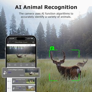 Caméra de chasse solaire Shiwojia 4G avec vision nocturne couleur, caméra de surveillance de la faune en extérieur avec reconnaissance d'animaux par IA - Product Image 4