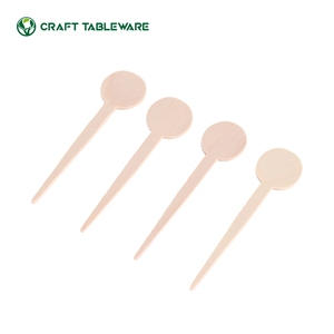 Factory Price 6cm Disposable Wood Stirrer Round Head <strong>Pointed</strong> Tail for Espresso <strong>Coffee</strong> and Sampling Wholesale Bulk Supply - Product Image 1