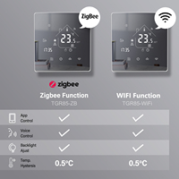 Thermostat hydronique intelligent Beok TGR85 Zigbee avec rétroéclairage, détection d'ouverture de fenêtre et passerelle Tuya 3A