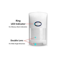 Détecteur de mouvement RF 433MHz Capteur de présence humaine Détecteur de mouvement PIR sans fil à double lentille pour système d'alarme de sécurité domestique