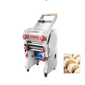 Edelstahl Automatische elektrische Nudel herstellung Pasta Maker Teig walze Nudel schneide maschine Knödel Haut Nudel schneider
