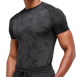 Camiseta Deportiva Ajustada de Alta Calidad para Hombre, Absorbente de Sudor, Transpirable, Sin Arrugas, Elástica y Cómoda - Product Image 1