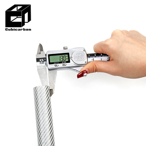 3K <strong>Weave</strong> Carbon Fiber Tube Thread Shrapnel Elastic Rope Connecter High Strength Tube With Threaded Connect Different Sections - Product Image 3