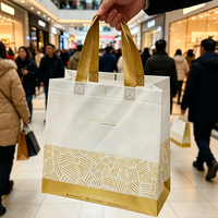 Ecologische open top non-woven boodschappentas, draagtas met aangepaste bedrukking, herbruikbare boodschappentas voor supermarktpromotie
