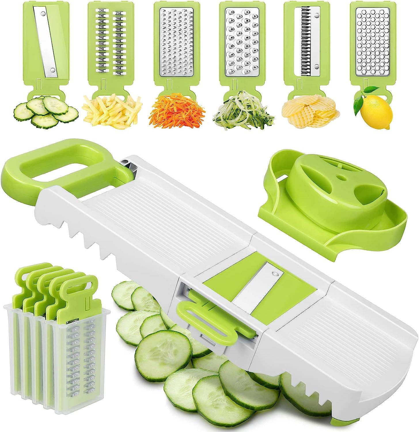 Mandoline De Cuisine Manuelle - Lame Inox Pour Tranches Fines - Idéale Pommes De Terre, Carottes, Concombres, Fromage…