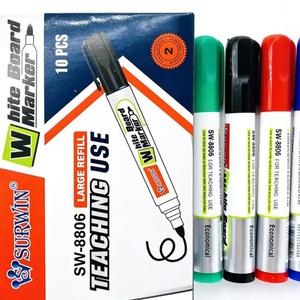 Marqueur effaçable pour tableau blanc, encre non toxique à faible odeur, couleurs internationales, avec logo personnalisé, pour fournitures scolaires (vente en gros) - Product Image 2