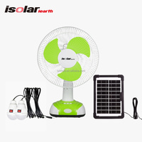 Ventilateur de table rechargeable 12 pouces 3 vitesses Ventilateur de refroidissement par air oscillant électrique AC/DC Ventilateur de table avec lumière LED