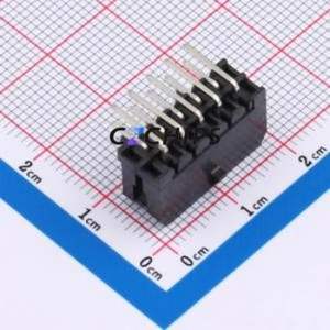 ZX-MX3.0-<b>2</b>-5PWZ Wire-to-Board <b>Pin</b> Header Bent Lead Through Hole,P=3mm <b>Connector</b> 2x5P 3mm Right Angle Insert Micro-Fit (MX 3.0) - Product Image 2