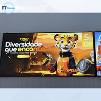 Afficheur LED ultra-plat pour affiches, cadre à ouverture frontale en acrylique et aluminium, idéal pour les menus de boulangeries, cafés et publicités de détail.