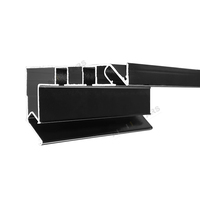 Roumanie Plafond tendu moderne Rail à rideaux intégré Profilé en aluminium Voie personnalisée Profilé en aluminium noir