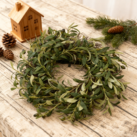 Couronne d'olives réaliste avec feuilles vertes et fruits, décoration murale pour la maison, mariage, fête, remise de diplôme