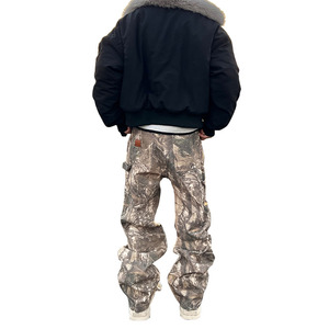 Pantalon en jean camouflage personnalisé pour hommes Baggy Streetwear Style léger délavé décontracté à la mode pour l'hiver - Product Image 5
