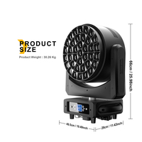 SHEHDS Big Bees Eyes 37x25W LED Beam Wash Zoom RGBW Iluminación de Escenario para Discotecas y Espectáculos