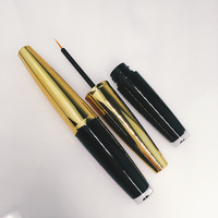 Bouteille liquide de croissance des cils en or noir chaud 3g classique bouteille liquide d'eyeliner de moulage par injection bicolore bouteilles d'eyeliner