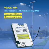 TDT 18650 BMS 4S 12V 30A 40A para Batería Recargable Lifepo4 con el Mismo Puerto para Batería de Litio