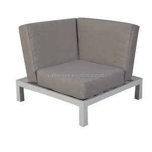 Leisure Frame Slat Modern <b>L</b> <b>Shape</b> Soft Cushions Customized Colors Garden Furniture Set Corner Lounge <b>Sofas</b> - Product Image 3