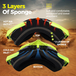 نظارات دراجة نارية بحزام قابل للتعديل مع وقاية من الغبار بالجملة نظارات دراجة نارية للدراجات النارية لرياضة الهواء الطلق عدسة اسطوانية - Product Image 5