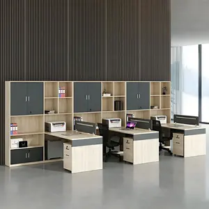 مجموعة أثاث مكتبي كاملة مقسمة لمقعدين، مقصورة مكتب، محطة عمل، محطة عمل مكتبية مركبة