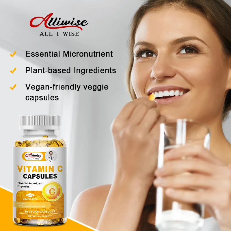 120 Stuks 500Mg Vitamine C Capsule Schoonheidsproduct Gezondheidszorg Supplement Vitamine C Softgel Voor Het Immuunsysteem