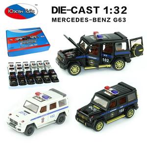 High Quality 1:32 <strong>Scale</strong> Model <strong>Cars</strong> G63 Police <strong>Car</strong> Toy Model Pull Back Diecast Toys for Baby Boys - Product Image 4
