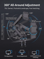 Support de moniteur double le moins cher, rotation à 360°, réglable de 17 à 32 pouces, jusqu'à 9 kg, bras de moniteur double à ressort mécanique, robuste