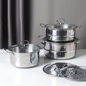 OEM Cheap Price 5 10 Pcs <strong>Saucepan</strong> <strong>Big</strong> Pot Induction Kitchen Ware Cooking Pots Stainless Steel Chinese Cookware Pot Set - Product Image 5