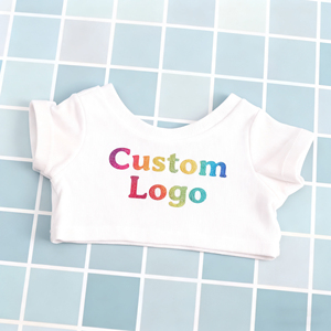 Bán Buôn Quần Áo Búp Bê 17Cm Búp Bê Mini Ngắn Tay Áo T-Shirt Lafufu Đồng Bằng Áo Sơ Mi TEE - Product Image 6