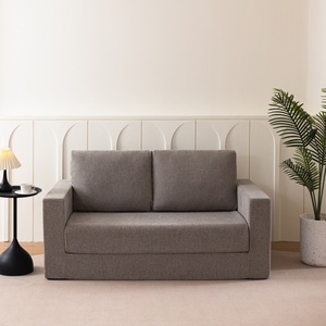Divano Letto <span class=keywords><strong>Moderno</strong></span> Nordico Monoposto per <span class=keywords><strong>Soggiorno</strong></span>, Chaise Longue Comprimibile Sottovuoto in Corduroy Grigio Senza Struttura - Product Image 3