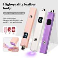 Lampe magnétique pour ongles 2 en 1, mini lampe de séchage portable, lampe de thérapie pour les mains, sécheuse à ongles, œil de chat magnétique