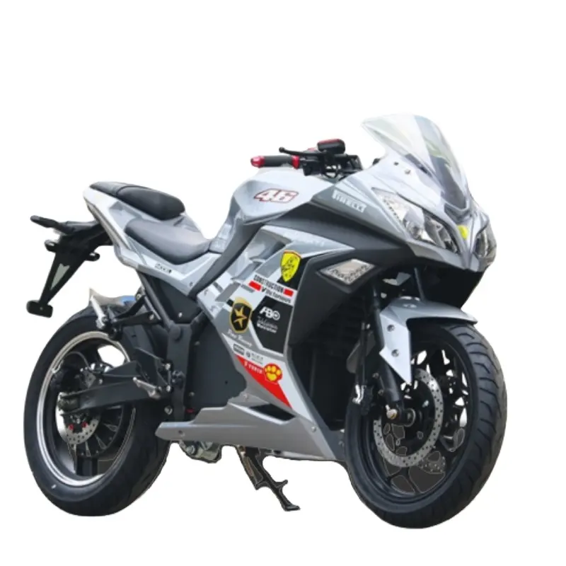 Bateria removível alta potência motocicletas, alta velocidade roda de corrida duas motocicletas elétricas adultos