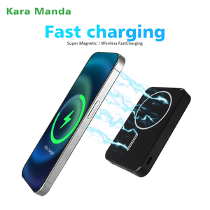 Kara Manda Safe Portable Mini 5000mAh Banco de energía con soporte Inalámbrico Carga rápida PD 20W Banco de energía para iPhone Paquete de batería - Product Image 5