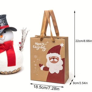 YR noel gümrük noel baba yeni yıl partisi hediye baskı zanaat lüks alışveriş noel ambalaj Kraft kağdı hediye çantası zekâ - Product Image 3