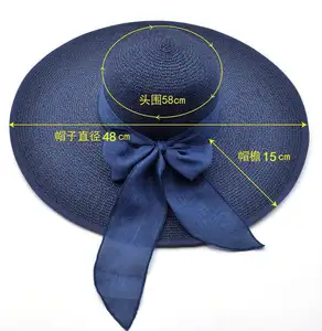 Chapéu de palha feminino, chapéu de palha dobrável para mulheres, laço, aba grande, chapéu de sol, para o ar livre, vestidos para festa