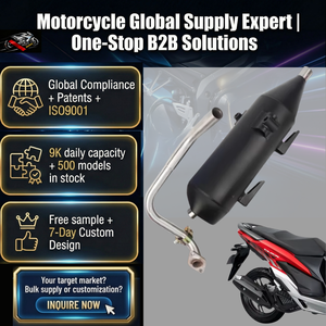 Pot d'échappement de moto Geometry Racing Scooter <span class=keywords><strong>Hero</strong></span> avec silencieux pour <span class=keywords><strong>Click</strong></span> 125/150, tuyaux de puissance avec coude en acier inoxydable - Product Image 1